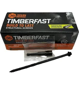 TIMBERFAST XT SCREWS BLACK 6.3 X 100mm - 50 - STF5006100