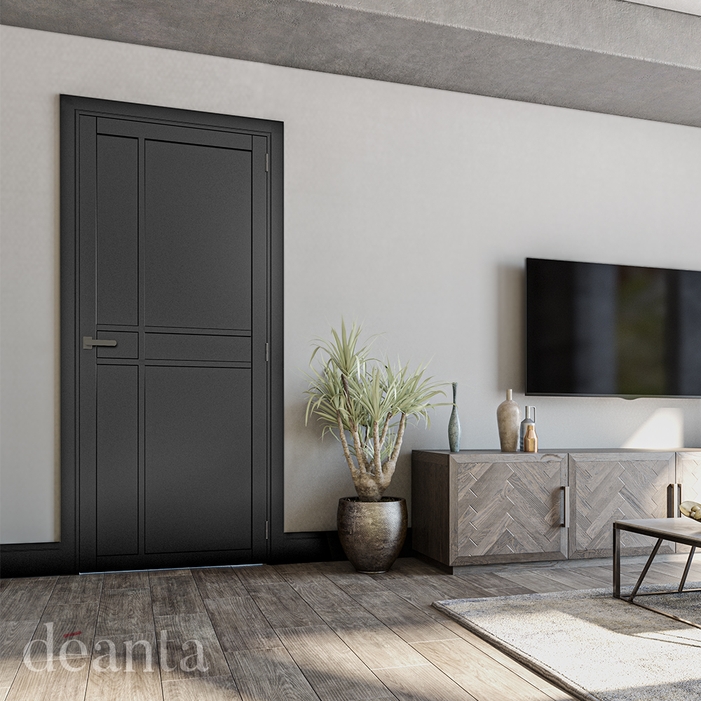 Dalston Black Prefinished Door 1981mm x 762mm x 35mm