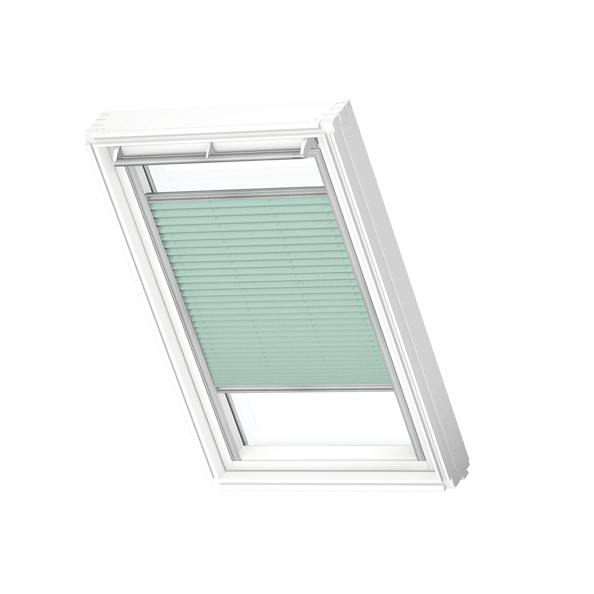 FHL U08 1281SWL Pleated blind, Mint green, White line — image 1